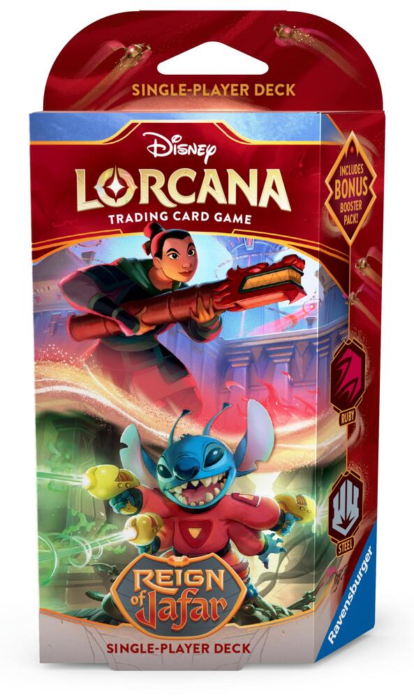 Disney Lorcana: Reign of Jafar Starter Deck (RUBY & STEEL) - Storefront Only