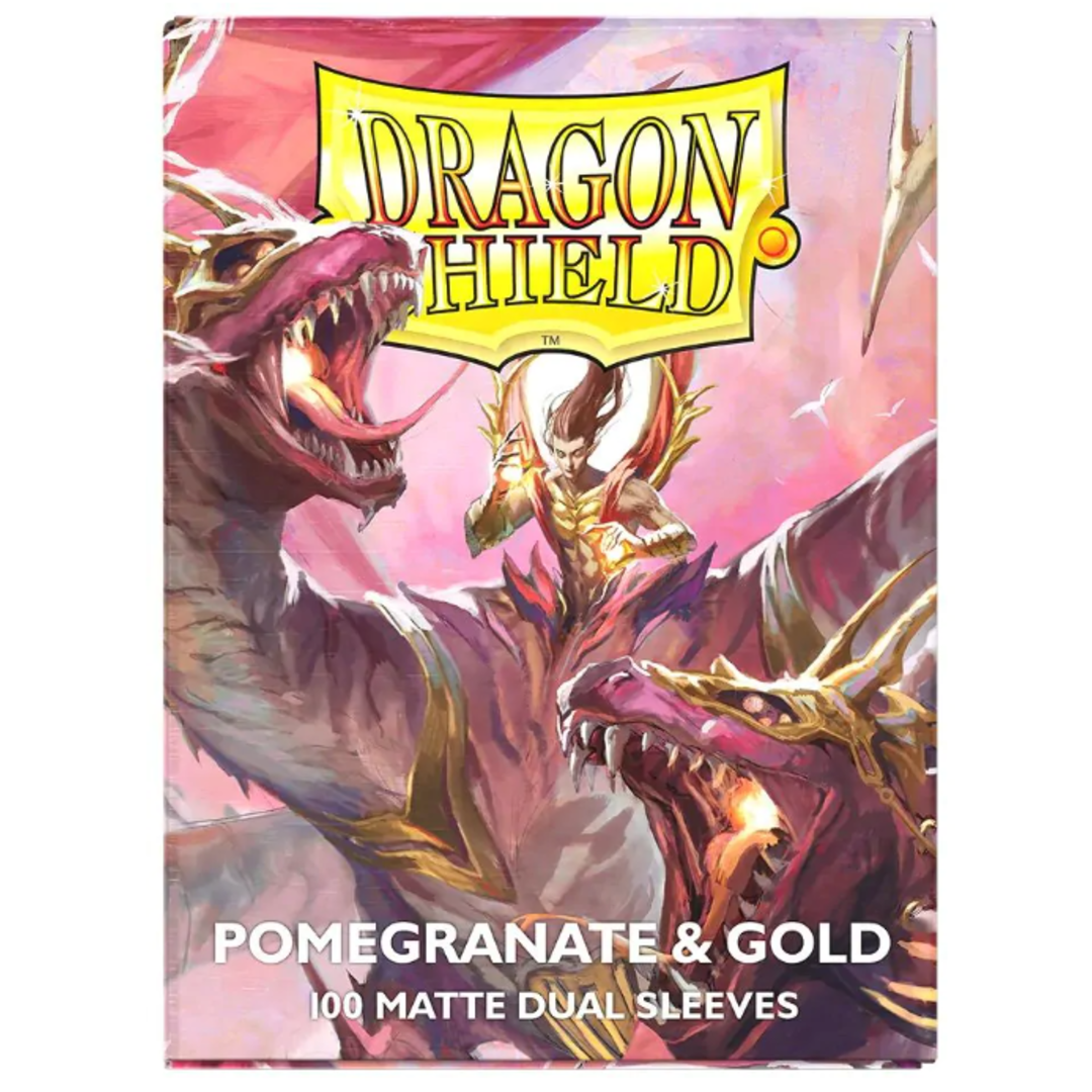 Dragon Shield Sleeves: Standard Matte Dual - POMEGRANATE & GOLD - Accessory