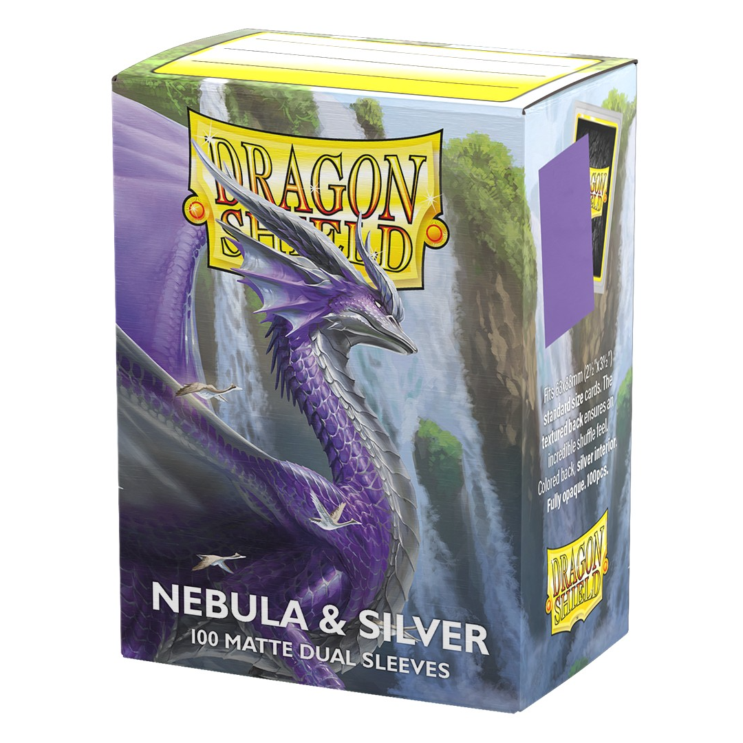 Dragon Shield Sleeves: Standard Matte Dual 100 Count - NEBULA & SILVER - Accessory