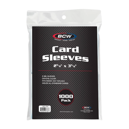1000 BCW Standard Card Sleeves - Accessory
