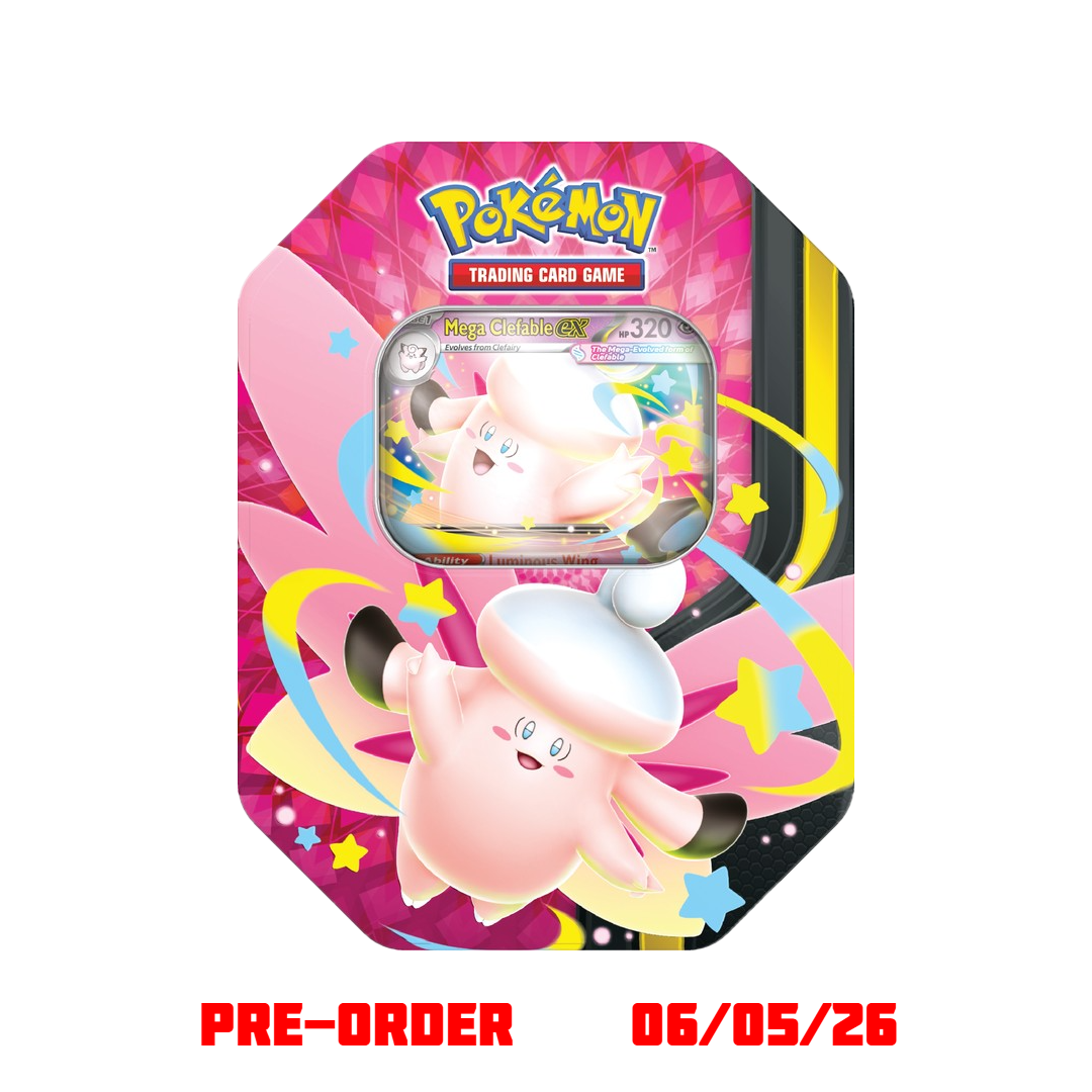 Mega Moonlit Tin - Mega Clefable ex - Pokemon Sealed
