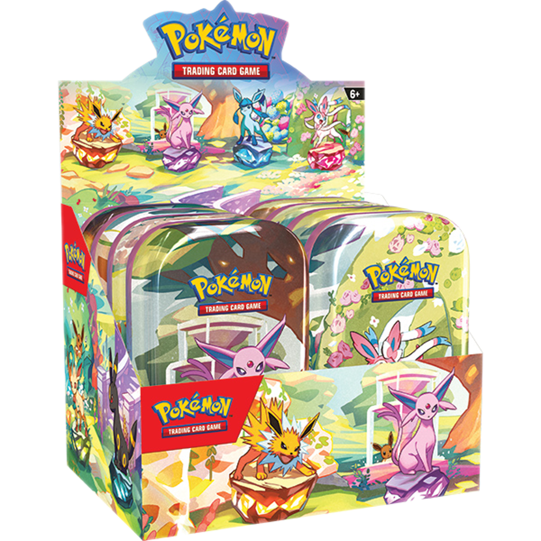 Scarlet & Violet: Prismatic Evolutions Mini Tin Display (Set of 8) - Pokemon Sealed
